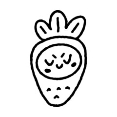 Cute Strawberry Emoticon Doodle 10