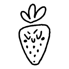 Cute Strawberry Emoticon Doodle 9