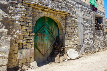 Architecture and streets of the ancient village of Richa in Dagestan