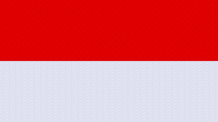 Indonesia national flag image vector with waving lines pattern.