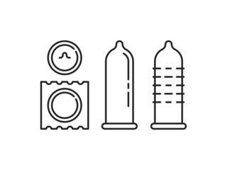 set of thin line condoms like contraception