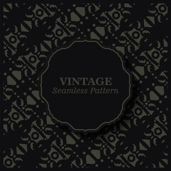 dark ethnic seamless pattern template