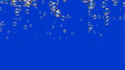  Soap bubbles on blue