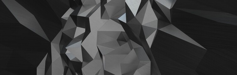 Schwarzer Low Poly Background Header