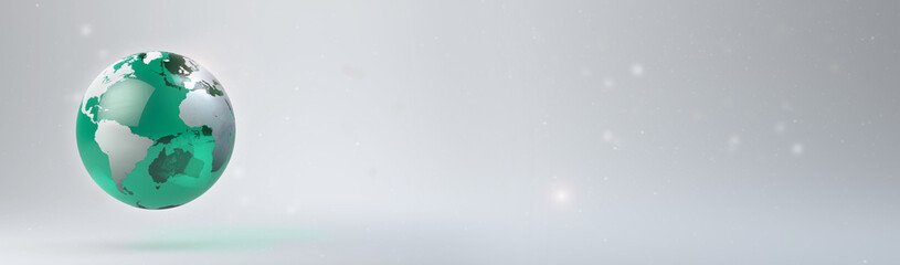 Aqua blue transparent Earth #02