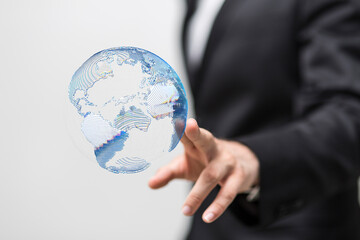 global network and data exchanges over the world