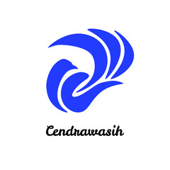 Logo design template with cendrawasig bird paradise elegant concept 