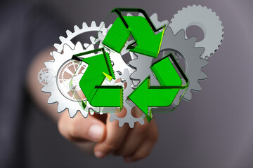 Eco manufacture abstract technology background.