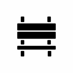 bench icon in vector. Logotype