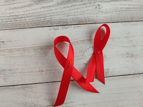 aids awareness ribbon. world aids day. aids awareness ribbon