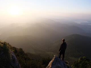Obraz premium hiker in the mountains
