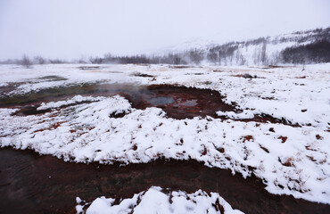 Typical winter landscape in Iceland