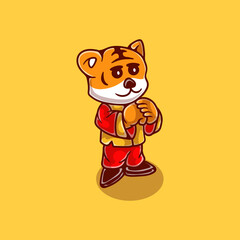 tiger illustration celebrating chinese new year