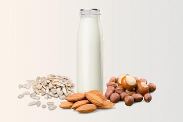 Vegan plant based milk, dairy free, lactose free, substitute drink, healthy cleen eating