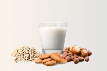 Vegan plant based milk, dairy free, lactose free, substitute drink, healthy cleen eating