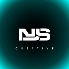 NJS Letter Initial Logo Design Template Vector Illustration