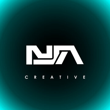 NJA Letter Initial Logo Design Template Vector Illustration