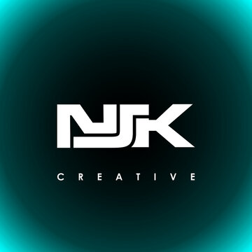 NJK Letter Initial Logo Design Template Vector Illustration