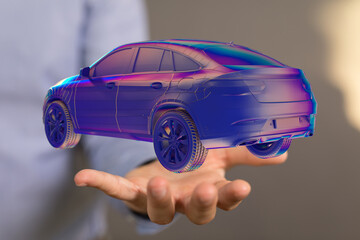 Energy car concept. Vehicle EV charge battery electric