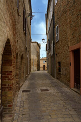 Fototapeta na wymiar Moresco, medieval village in Fermo province, Marche, Italy