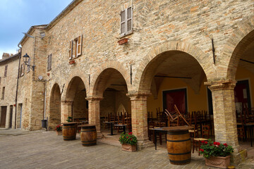 Fototapeta na wymiar Moresco, medieval village in Fermo province, Marche, Italy
