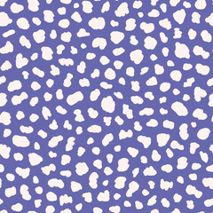 Very teri lilac irregular polka dot seamless repeat pattern. Random placed, vector spots all over surface print.