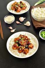 Teriyaki chicken with rice