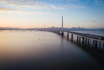 Obraz premium Beautiful sunrise landscapein shenzhen bay, China