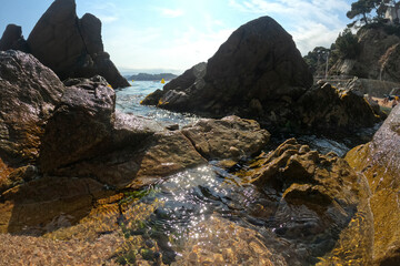 Lloret de Mar by Mediterranean sea in Girona Costa Brava Catalonia Spain