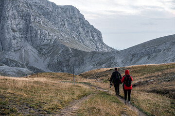 Mountain Tymfi and Dragon lake in Epirus, Greece