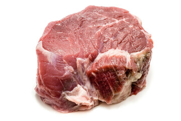 Beef steak filet raw isolated on white background