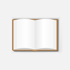 Book mockup icon in flat style. Cover template vector illustration on white isolated background. Blank encyclopedia sign business concept.