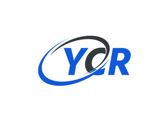 YCR letter creative modern elegant swoosh logo design