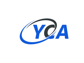 YCA letter creative modern elegant swoosh logo design