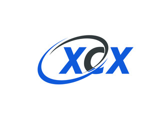 XCX letter creative modern elegant swoosh logo design