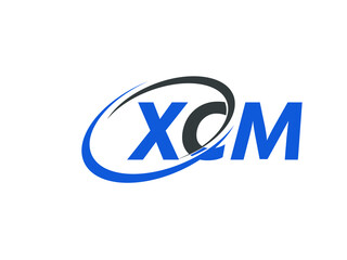 XCM letter creative modern elegant swoosh logo design