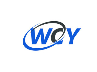 WCY letter creative modern elegant swoosh logo design