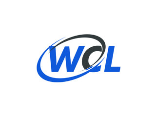 WCL letter creative modern elegant swoosh logo design