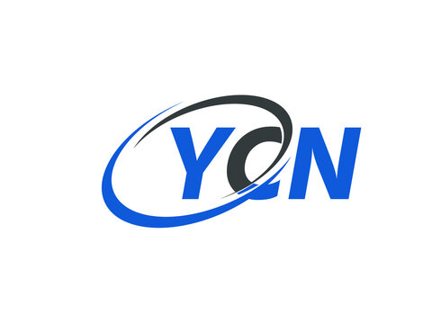 YCN letter creative modern elegant swoosh logo design
