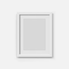 Realistic picture frame icon in flat style. Photo vector illustration on white isolated background. Picture frame mockup sign business concept.