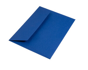 Blue envelope for mail box isolated on the white background