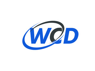 WCD letter creative modern elegant swoosh logo design