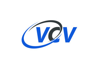 VCV letter creative modern elegant swoosh logo design