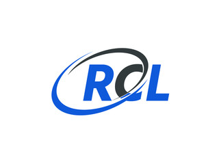 RCL letter creative modern elegant swoosh logo design
