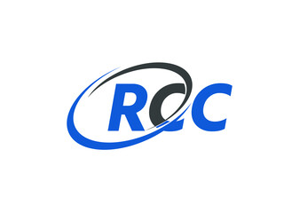 RCC letter creative modern elegant swoosh logo design