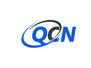 QCN letter creative modern elegant swoosh logo design