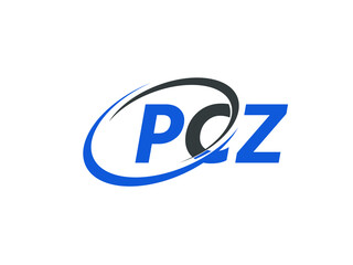 PCZ letter creative modern elegant swoosh logo design