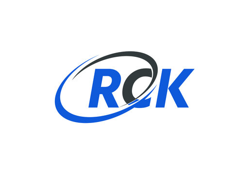 RCK letter creative modern elegant swoosh logo design