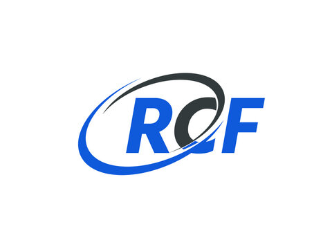 RCF letter creative modern elegant swoosh logo design