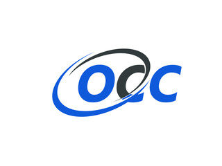 OCC letter creative modern elegant swoosh logo design